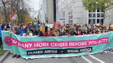 picture of climate protest in brussels