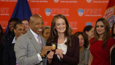 laura kavanagh with mayor eric adams 