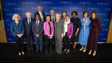 Many of the Inaugural Carnegie Distinguished Fellows were present for the IGP Summit, joining Secretary Hillary Rodham Clinton, Dean Keren Yarhi-Milo, and Dame Louise Richardson of the Carnegie Corporation of New York. [photo: Shahar Azran]