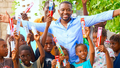 Jean Paul Laurent in Haiti after the August 2021 earthquake