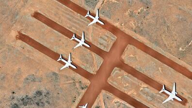 airplanes from above