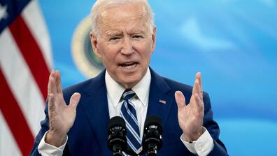 Joe Biden delivers a speech