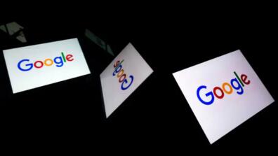 screens with the google logo on them