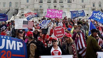 a group of pro-trump protestors