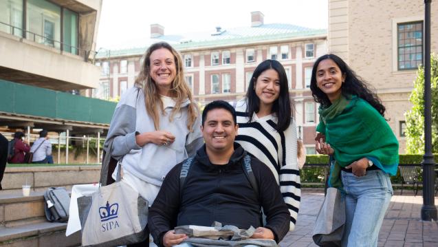 group of students smiling