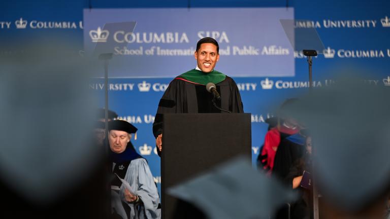 Dr. Rajiv Shah at SIPA Class Day 2025