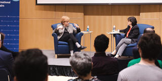 Ambassador Deborah Lipstadt discusses antisemitism and the harm it causes democracy with Professor Ester Fuchs.