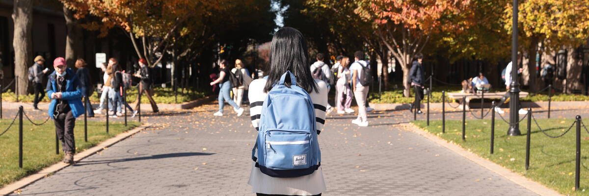 Student on campus