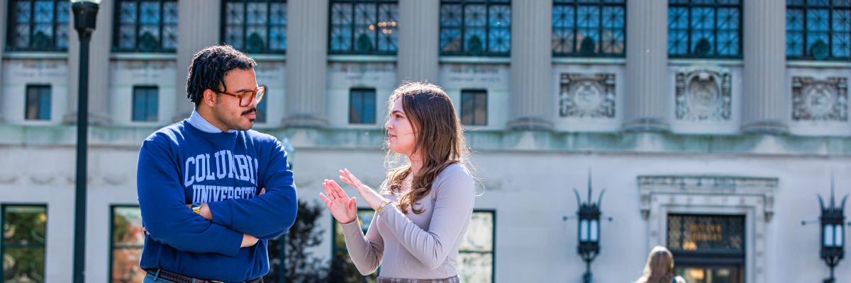 Students on Columbia University Campus