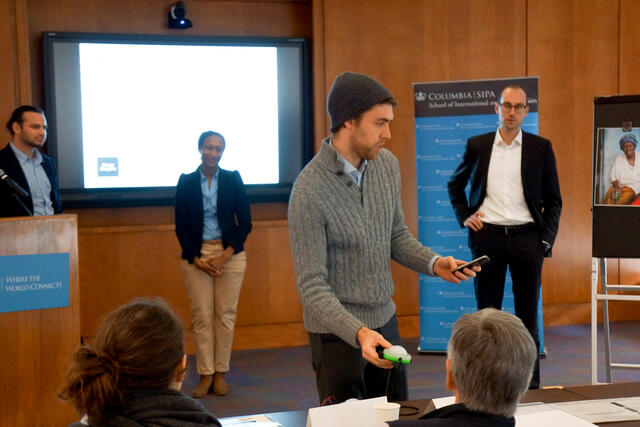 Presenter giving a demonstration