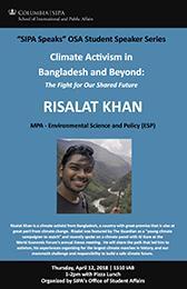 Poster for Risalat Khan's Event