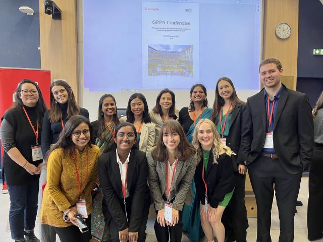 Dean with SIPA students (missing 1 group)
